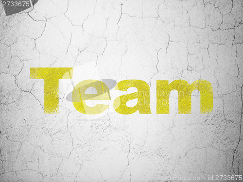 Image of Business concept: Team on wall background