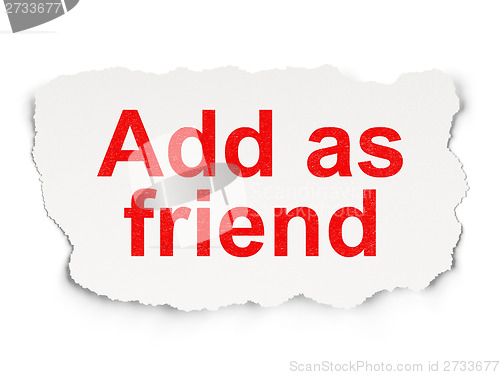 Image of Social media concept: Add as Friend on Paper background