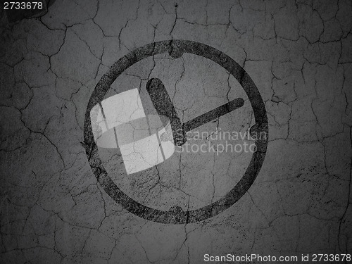 Image of Time concept: Clock on grunge wall background