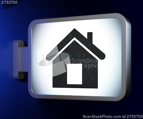 Image of Business concept: Home on billboard background