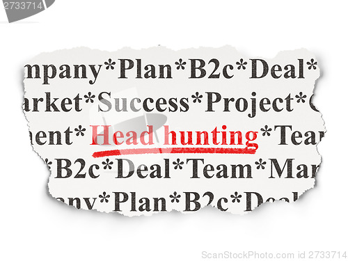 Image of Business concept: Head Hunting on Paper background