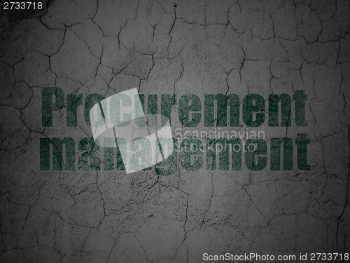 Image of Business concept: Procurement Management on grunge wall