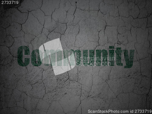Image of Social network concept: Community on grunge wall background