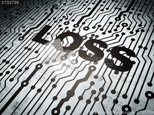 Image of Finance concept: circuit board with Loss