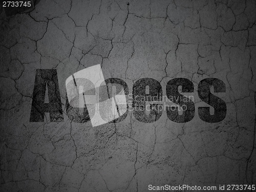 Image of Privacy concept: Access on grunge wall background
