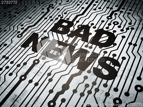 Image of Circuit board with Bad News