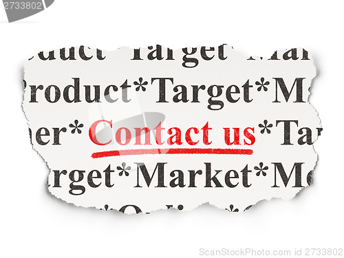 Image of Marketing concept: Contact Us on Paper background