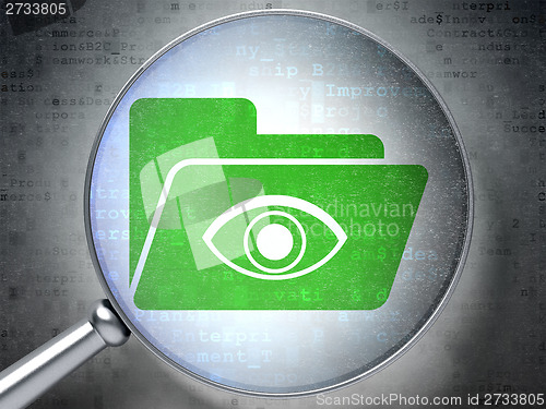 Image of Folder With Eye optical glass on digital