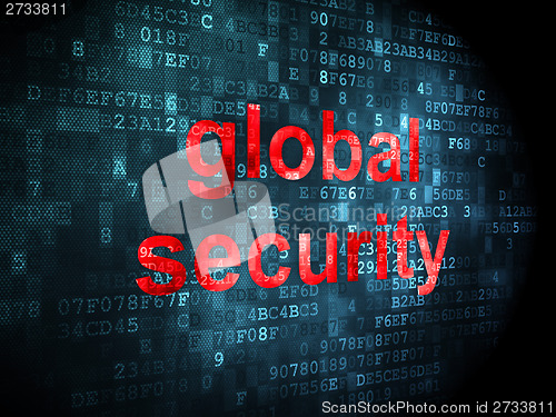 Image of Safety concept: Global Security on digital background