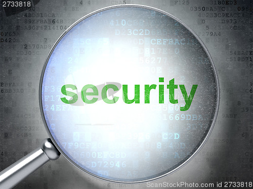 Image of Security concept: Security with optical glass