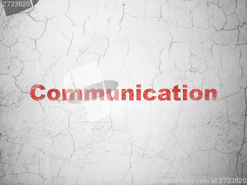 Image of Advertising concept: Communication on wall background