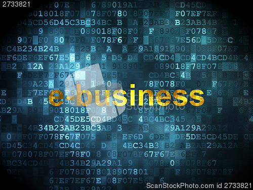 Image of Business concept: E-business on digital background