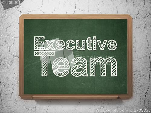 Image of Business concept: Executive Team on chalkboard background