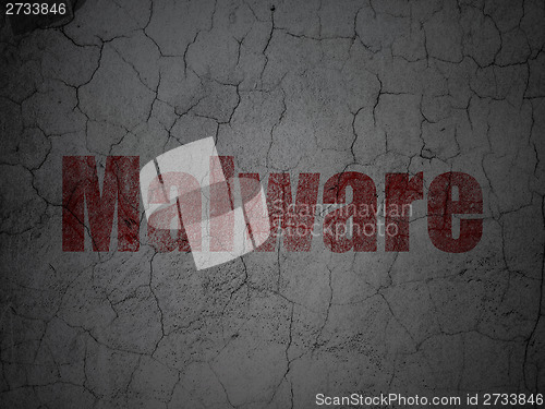 Image of Safety concept: Malware on grunge wall background