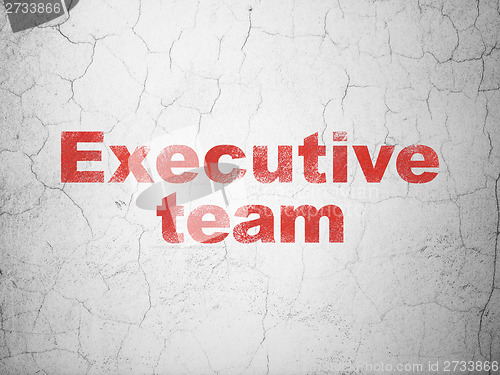 Image of Business concept: Executive Team on wall background
