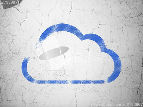Image of Cloud networking concept: Cloud on wall background