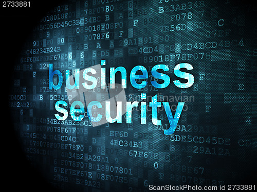 Image of Security concept: Business Security on digital background
