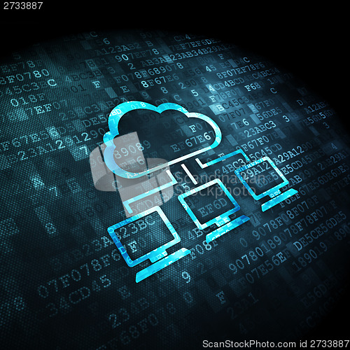 Image of Cloud Network on digital background