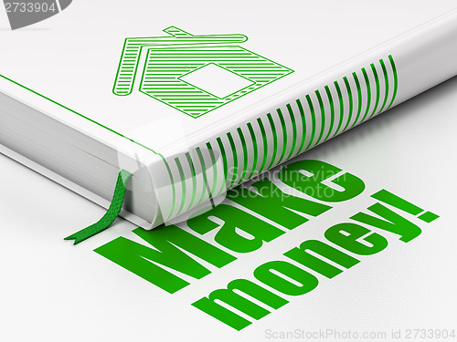 Image of Business concept: book Home, Make Money! on white background