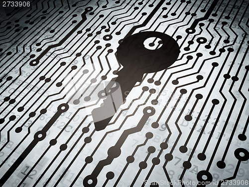 Image of Safety concept: circuit board with Key