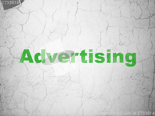 Image of Advertising on wall background