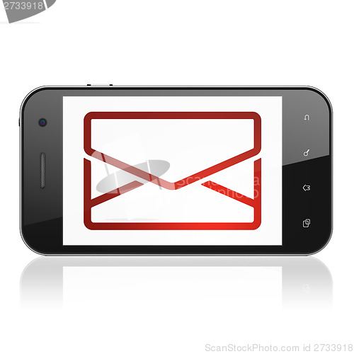 Image of Finance concept: Email on smartphone
