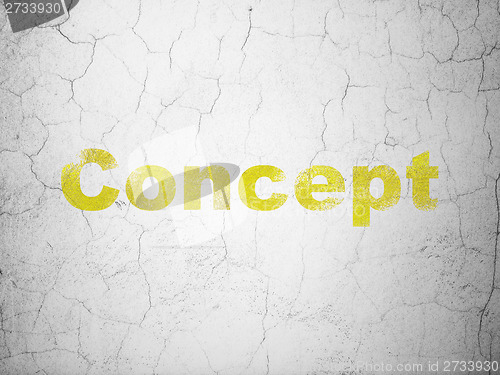 Image of Marketing concept: Concept on wall background
