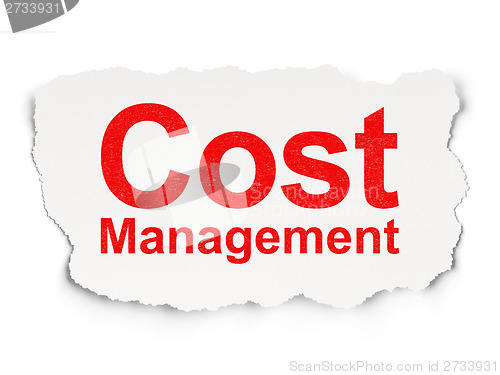 Image of Finance concept: Cost Management on Paper background