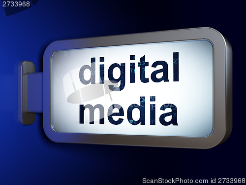 Image of Marketing concept: Digital Media on billboard background