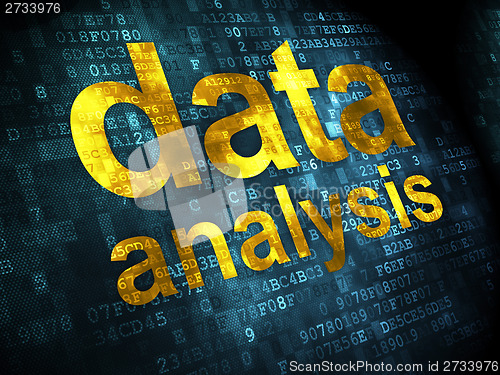 Image of Data concept: Data Analysis on digital background