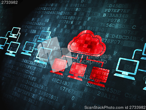 Image of Cloud Technology on digital background