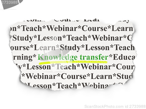Image of Education concept: Knowledge Transfer on Paper background