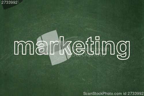 Image of Marketing concept: Marketing on chalkboard background