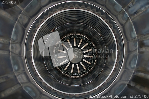 Image of Inside a jet engine