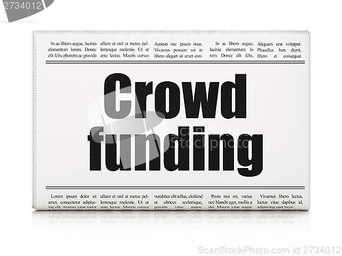Image of Business concept: newspaper headline Crowd Funding