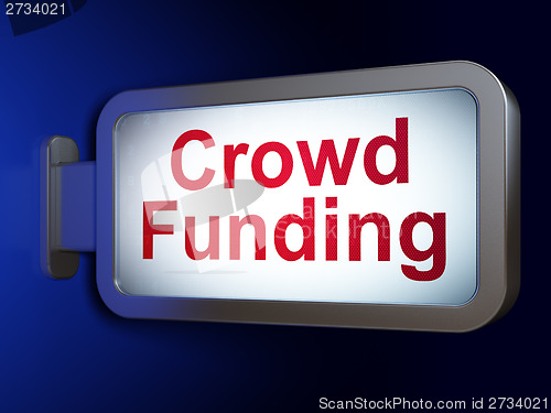 Image of Business concept: Crowd Funding on billboard background