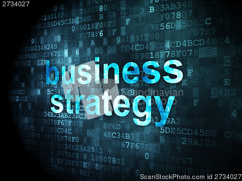 Image of Business concept: Business Strategy on digital background