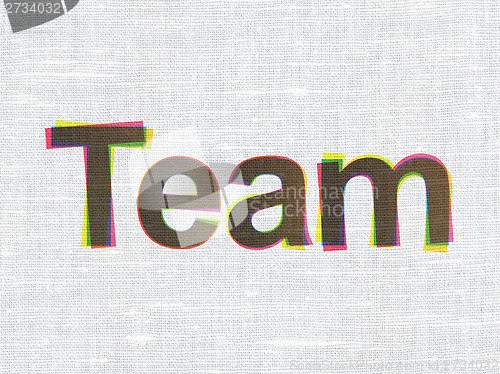 Image of Business concept: Team on fabric texture background