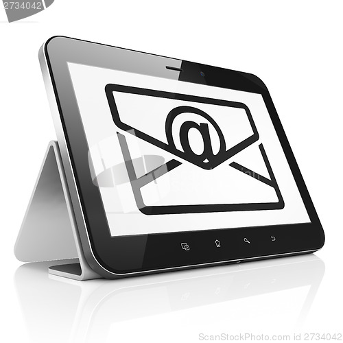 Image of Business concept: Email on tablet pc computer