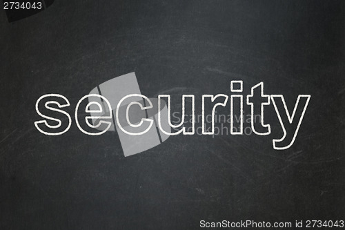 Image of Security on chalkboard background
