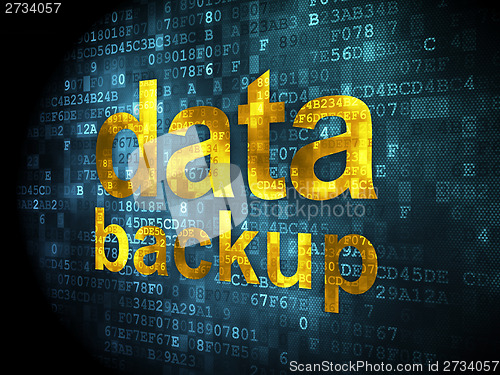 Image of Data concept: Data Backup on digital background