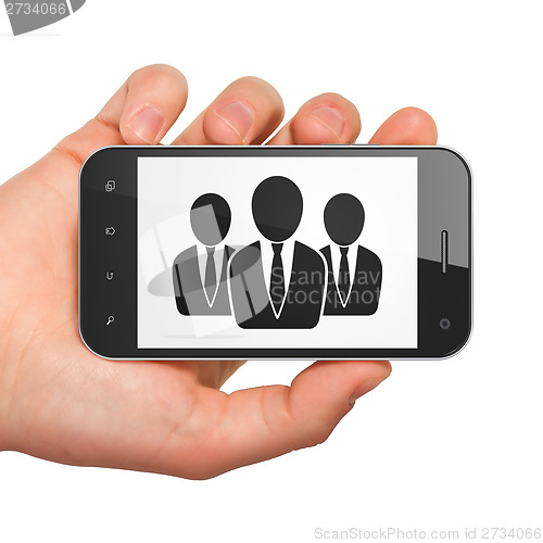 Image of Marketing concept: Business People on smartphone