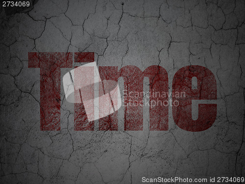 Image of Time concept: Time on grunge wall background