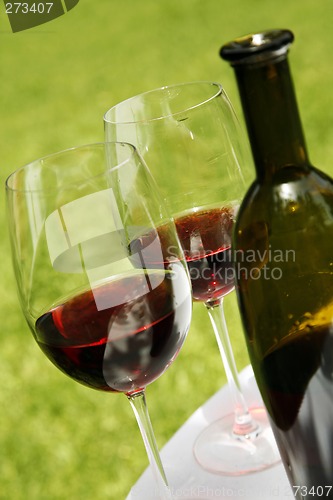 Image of Wine and Bottle