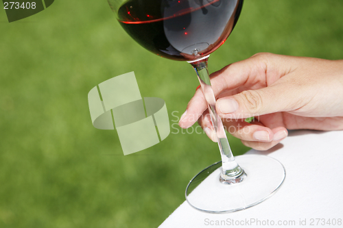 Image of Wine and Hand