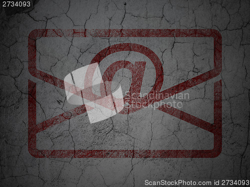 Image of Finance concept: Email on grunge wall background