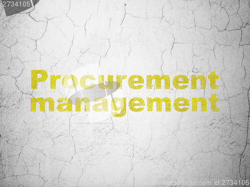 Image of Finance concept: Procurement Management on wall background