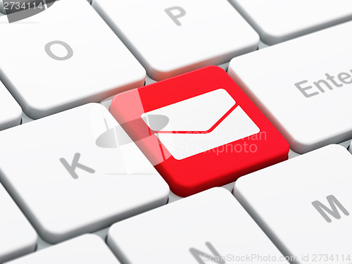 Image of Finance concept: Email on computer keyboard background