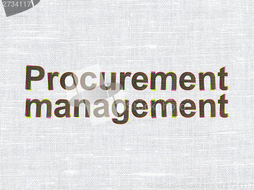 Image of Business concept: Procurement Management on fabric texture