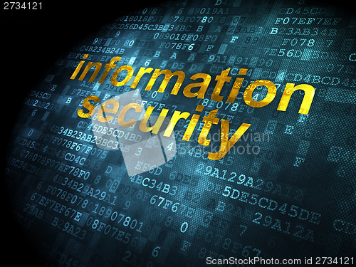 Image of Safety concept: Information Security on digital background